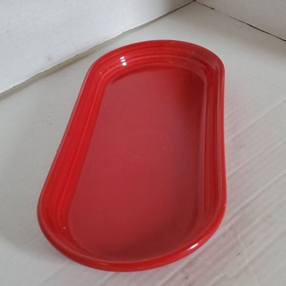 Fiestaware Fiesta CERAMIC Bread Tray Server Serving Plater Plate DISH Scarlet Re - Picture 3 of 16